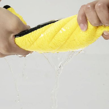 TOALLA DE MICROFIBRA PARA MASCOTA AMARILLO CON GRIS L - 4