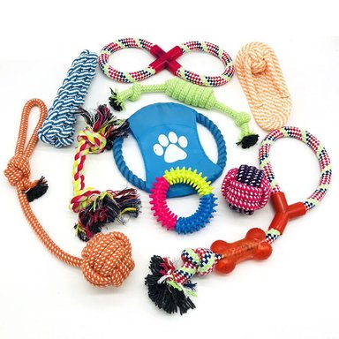 PACK JUGUETE PERRO CUERDA X 10 - 1
