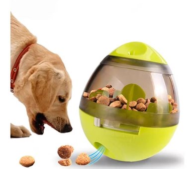 ACCESORIO PERRO HUEVO DISPENSADOR INTERACTIVO VERDE