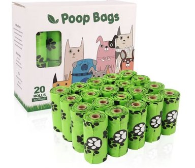 BOLSA PERRO BIODEGRADABLES POOP BAG + DISPENSADOR (20 ROLLOS)
