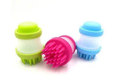 DISPENSADOR DE SHAMPOO PERRO CELESTE