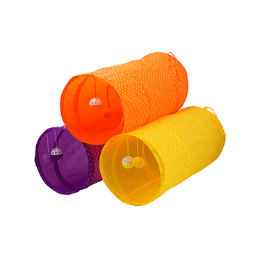 JUGUETE GATO TUNEL NARANJA