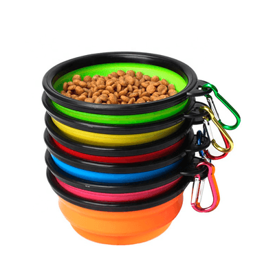 PLATO PERRO PLEGABLE MASCOTA ROJO