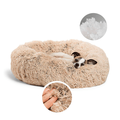 CAMA PERROS DONUT BEIGE TALLA S