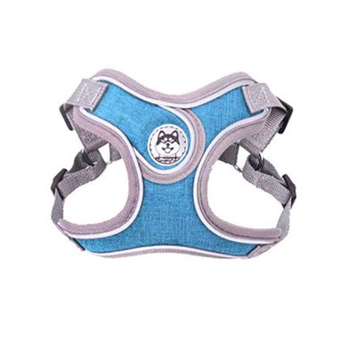 PECHERA PERROS QUE PATAS PET SHOP CON CORREA PREMIUM AZUL TALLA XS