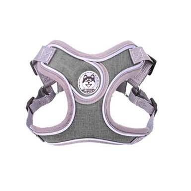 PECHERA PERROS QUE PATAS PET SHOP CON CORREA PREMIUM GRIS TALLA XS