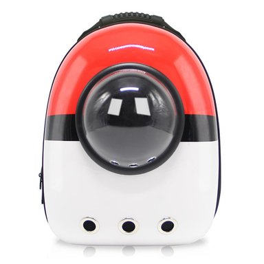 MOCHILA PERROS QUE PATAS PET SHOP ESPACIAL RAZAS PEQUEÑAS ROJO Y BLANCO