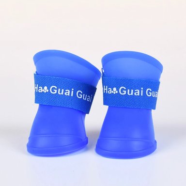 ZAPATOS DE SILICONA PARA MASCOTAS AZUL TALLA S