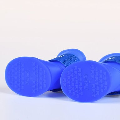 ZAPATOS SILICONA PERRO QUE PATAS PET SHOP AZUL TALLA L - 4