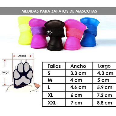 ZAPATOS SILICONA PERRO QUE PATAS PET SHOP AZUL TALLA L - 6