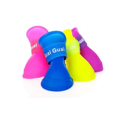 ZAPATOS DE SILICONA PARA MASCOTAS MORADO TALLA S