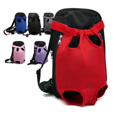 MOCHILA PERROS QUE PATAS PET SHOP CANGURO ROJO TALLA M