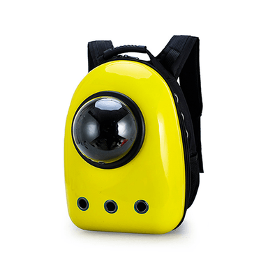 MOCHILA PERROS QUE PATAS PET SHOP ESPACIAL PEQUEÑAS AMARILLO