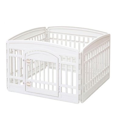 CORRAL PERROS QUE PATAS PET SHOP CON PUERTA BLANCO