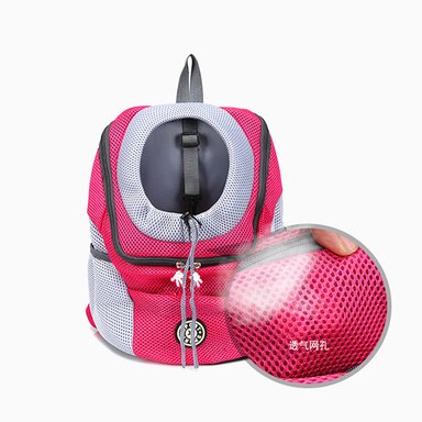 MOCHILA PERROS QUE PATAS PET SHOP PARA RAZAS PEQUEÑAS ROJO TALLA S