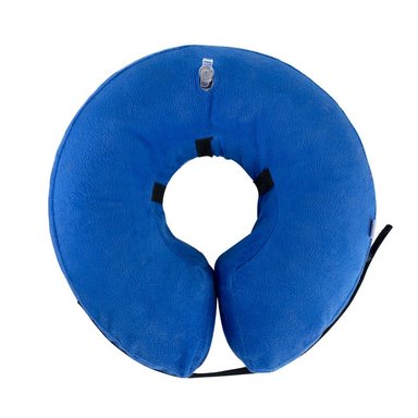 COLLARÍN PERROS Y GATOS QUE PATAS PET SHOP INFLABLE AZUL S