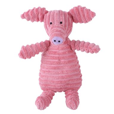 JUGUETE PERRO ALGODÓN PELUCHE CORDUROY ROSADO CON SONIDO QUE PATAS PET SHOP