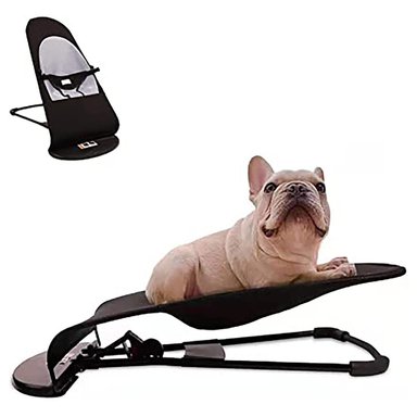 SILLA MECEDORA PARA MASCOTAS NEGRO