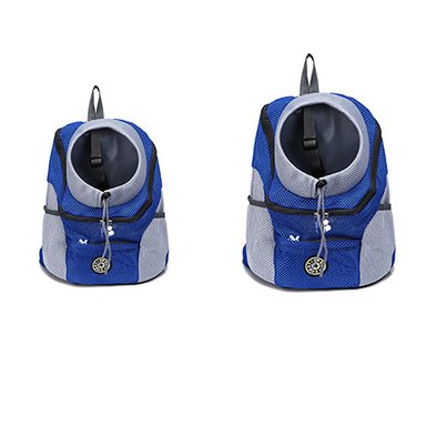 MOCHILA PERROS QUE PATAS PET SHOP PARA RAZAS PEQUEÑAS AZUL TALLA M
