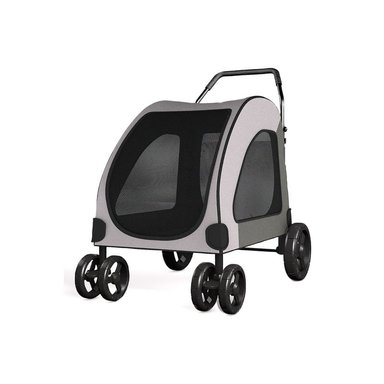 COCHE PERROS QUE PATAS PET SHOP PARA RAZAS GRANDES GRIS