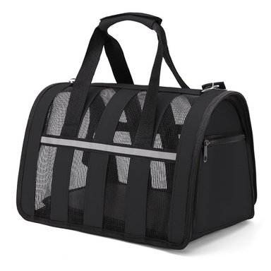 BOLSO PERROS Y GATOS QUE PATAS PET SHOP PLEGABLE NEGRO