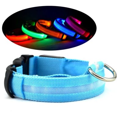 COLLAR LED PARA MASCOTAS ROSADO TALLA M - 2