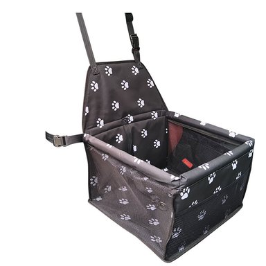 ASIENTO PERROS Y GATOS QUE PATAS PET SHOP COPILOTO NEGRO CON PATITAS