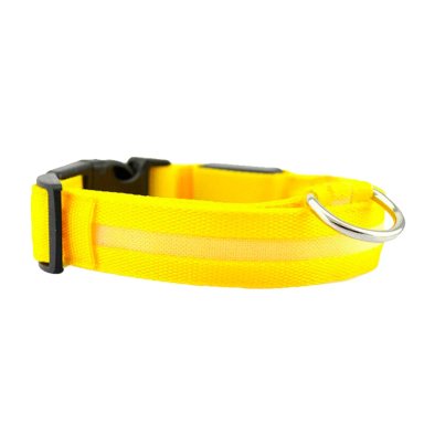 COLLAR LED PARA MASCOTAS AMARILLO TALLA M