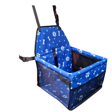ASIENTO PERROS Y GATOS QUE PATAS PET SHOP COPILOTO AZUL CON PATITAS