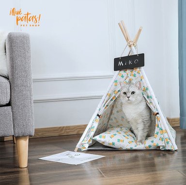CAMA ALGODÓN PERRO Y GATO TEEPE MODELO PIÑA PARA QUE PATAS PET SHOP