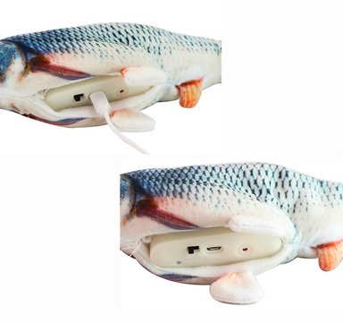 JUGUETE GATO PESCADO CARPA HERBÍVORA INTERACTIVO QUE PATAS PET SHOP - 3