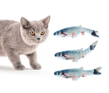 JUGUETE GATO PESCADO CARPA HERBÍVORA INTERACTIVO QUE PATAS PET SHOP - 4