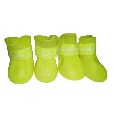 ZAPATOS SILICONA PERRO QUE PATAS PET SHOP AMARILLO TALLA XXL