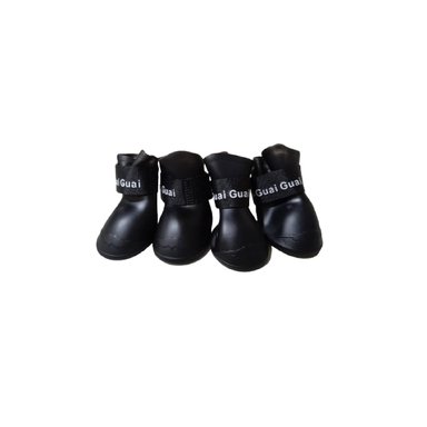 ZAPATOS SILICONA PERRO QUE PATAS PET SHOP NEGRO TALLA XXL - 1
