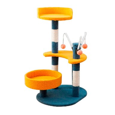 JUGUETE GATO GIMNASIO 3 ESTACIONES QUE PATAS PET SHOP