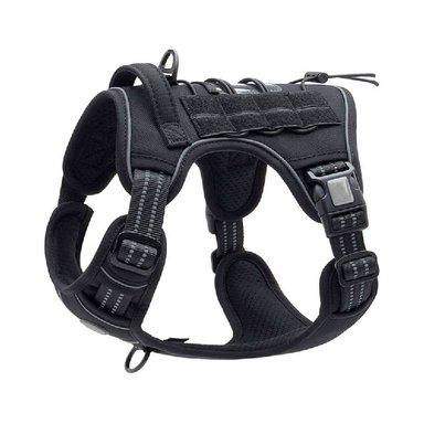 ARNÉS PERRO QUE PATAS PET SHOP TÁCTICO TALLA XL NEGRO - 1