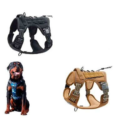 ARNÉS PERRO QUE PATAS PET SHOP TÁCTICO TALLA XL NEGRO - 2