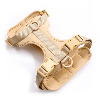 ARNÉS PERRO QUE PATAS PET SHOP TRANSPIRABLE CON CORREA TALLA L BEIGE
