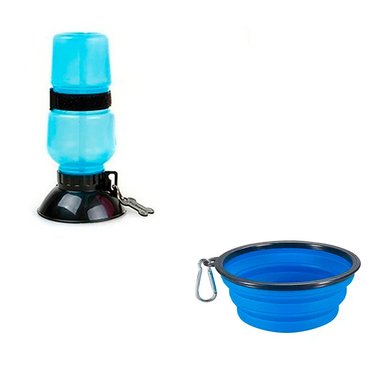 AQUADOG AZUL + PLATO PLEGABLE AZUL