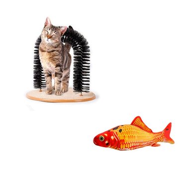 ARCO RASCADOR + PESCADO INTERACTIVO CARPA ROJA