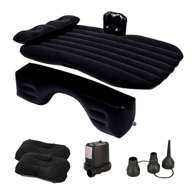 CAMA COLCHÓN INFLABLE PARA VIAJE AUTO + INFLADOR + ALMOHADAS