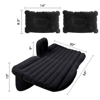 CAMA COLCHÓN INFLABLE PARA VIAJE AUTO + INFLADOR + ALMOHADAS - 4