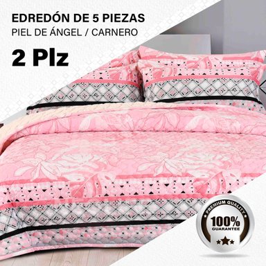 EDREDÓN PERU PELUCHES 2 PLAZAS ALGODÓN MULTICOLOR ESTAMPADOS INVIERNO 5 PIEZAS PREMIUM CONFORT SUPERIOR