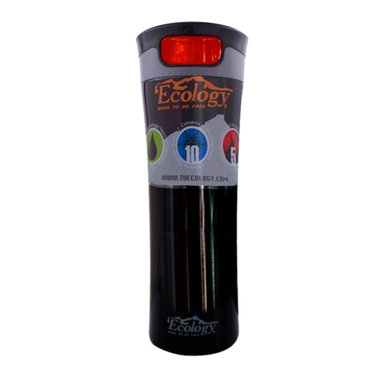 VASO TÉRMICO NEGRO ACERO INOXIDABLE 20OZ ECOLOGY