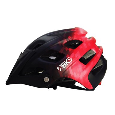 CASCO CICLISMO BKS MTB ROJO BICICLETA ADULTOS TALLA M NEGRO