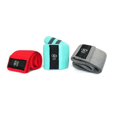 SET 3 BANDAS K6 FITNESS RESISTENCIA ELÁSTICAS EJERCICIO TELA 7-27KG - 2
