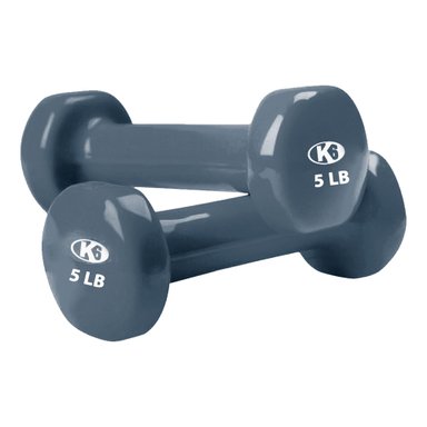 MANCUERNAS K6 FITNESS VINIL ACERO 5LB PAR PESAS RECUBIERTAS