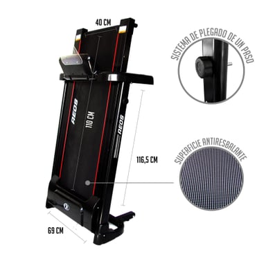 TROTADORA K6 FITNESS 10V PLEGABLE CAMINADORA ELÉCTRICA - 2