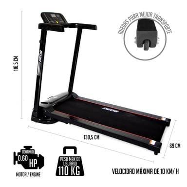 TROTADORA K6 FITNESS 10V PLEGABLE CAMINADORA ELÉCTRICA - 3