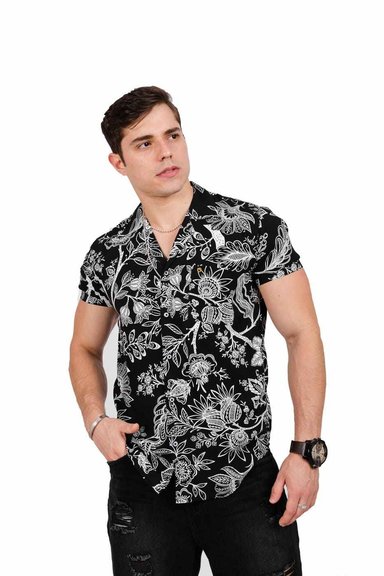 CAMISA PLAYERA HOMBRE TROPIKL HAWAIANA MYSTIC SLIM FIT